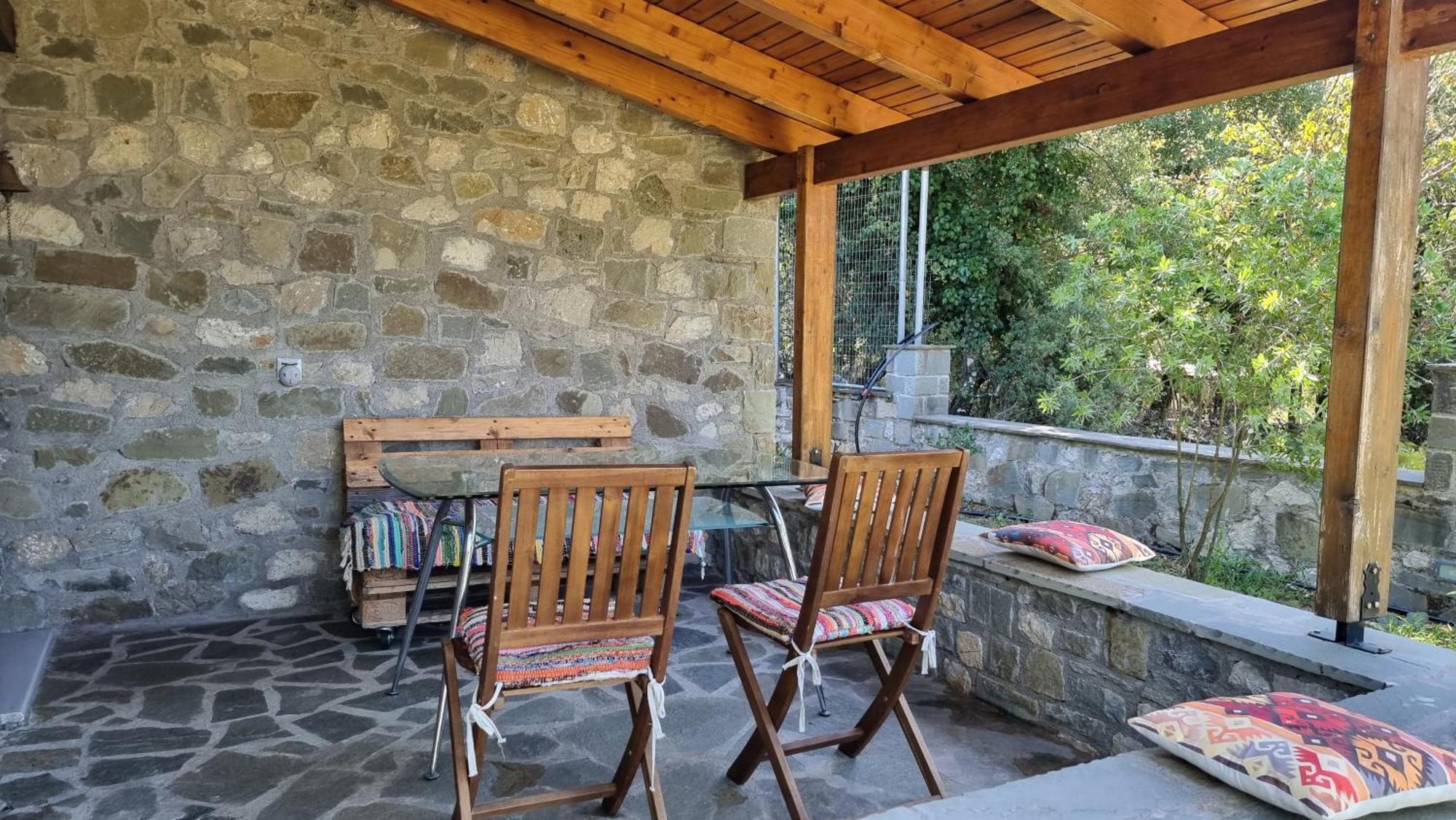 House With Big Garden And Barbeque In Nature Vourgareli Extérieur photo